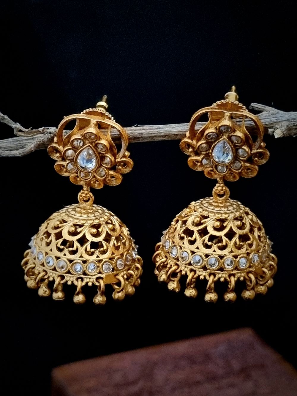 Antique Matte Gold Finished Peacock Jhumkas /indian Jewelry/women Jhumki  Earrings / Bridal Earrings / Temple Jhumka Earrings / Kemp Jhumkas - Etsy