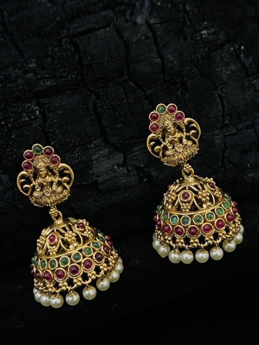 Buy Antique Jhumkas & Earrings Online | Premium Quality | South India Jewels