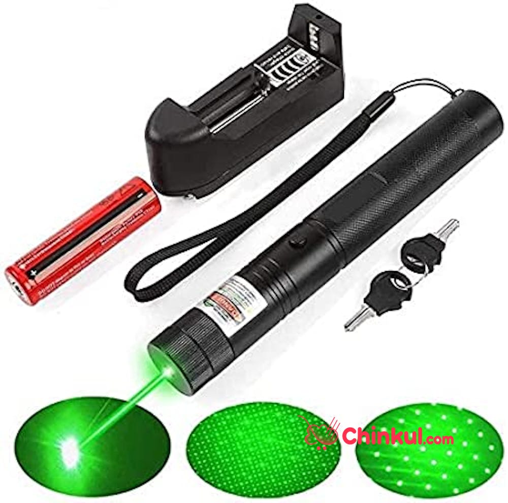 THE NEON Chargeable Green Lazer Pointer Light Long Range Dot Laser Clicker 100 MW Included Battery Presentation Indicator  